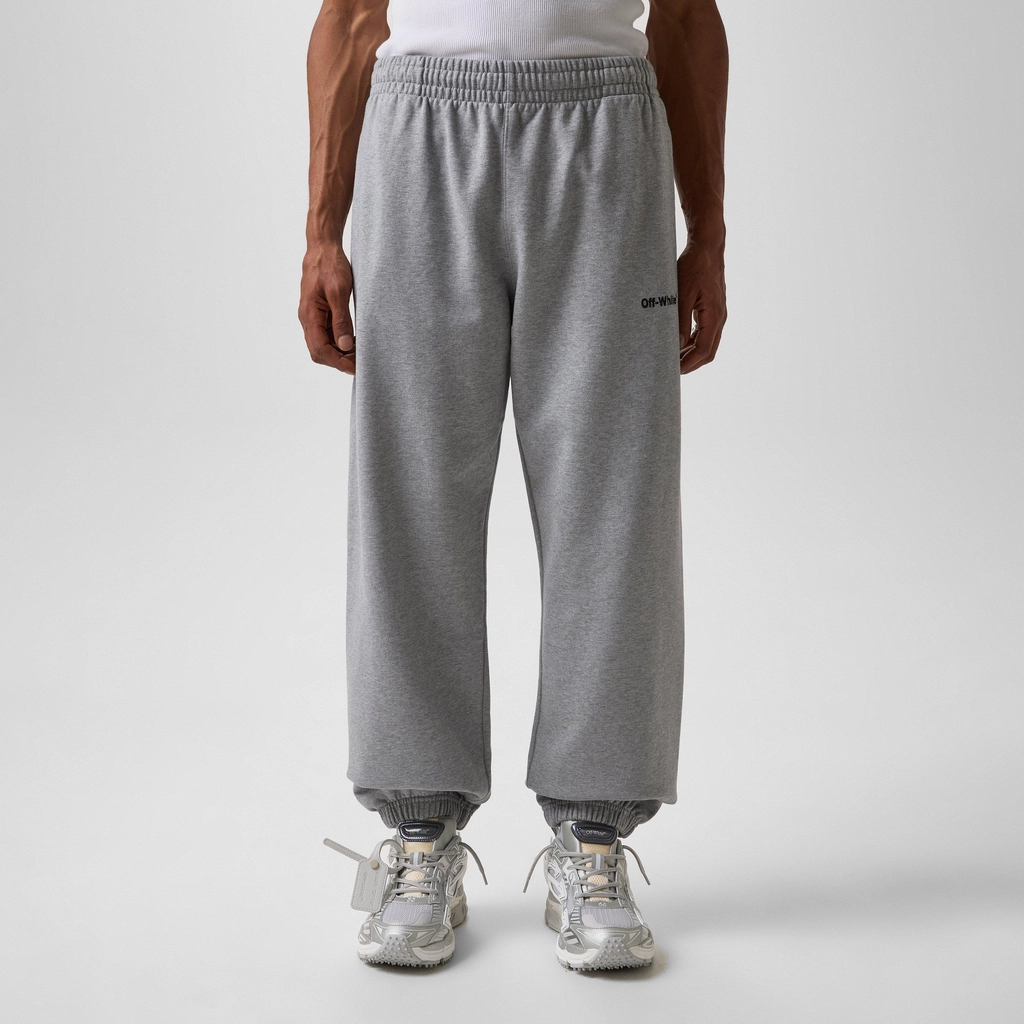 Off White Slim Sweatpants - M Gry/Blck